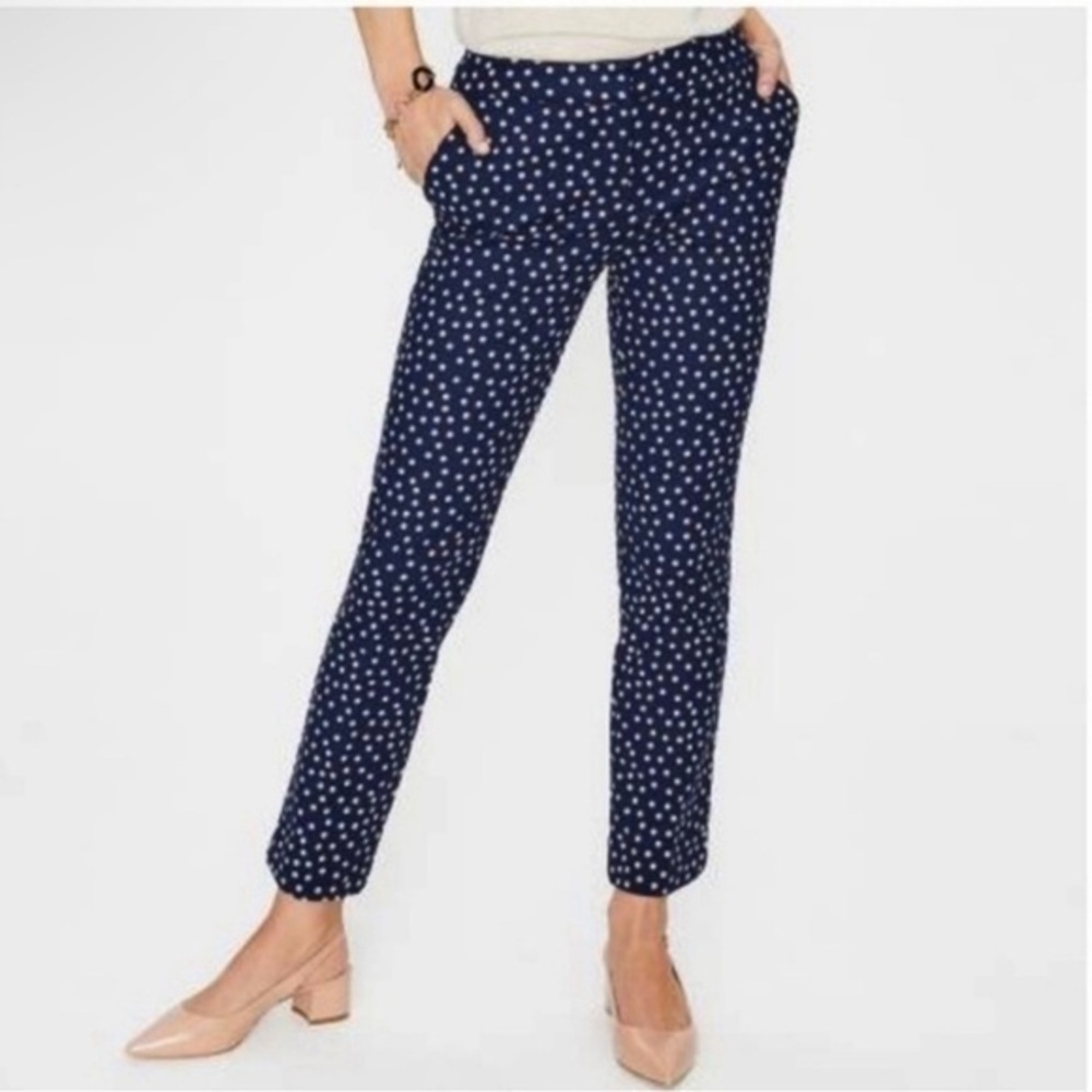 Boden Pants Women's Size 12R Navy Blue Polka Dot
Crop Ankle